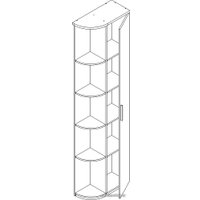 Стеллаж Шатура Rimini Choco 480745 (угловой, шоколад)