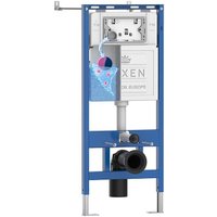 Унитаз подвесной Roxen Berg в комплекте с инсталляцией StounFix Dual Fresh 6 в 1 967240 (кнопка: черная)