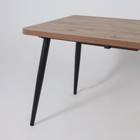 Кухонный стол Мамадома Borg radial-120 раздвижной 120-160х80 (дуб веллингтон/черный)