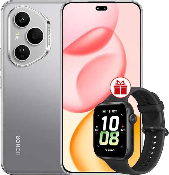 

Телефон HONOR 400 Pro 12GB/512GB международная версия (серый) и умные часы HONOR Watch 5 по акции