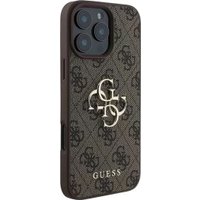 Чехол для телефона Guess PU 4G Big metal logo для iPhone 16 Pro GUHCP16L4GMGBR