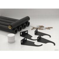 Стальной трубчатый радиатор Сунержа Эстет-0 EU50 правый 1200х225 5 секций (матовый черный)