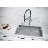 Кухонная мойка Paulmark NEXT-SKEW 74 Uni PM887444-BS (стальной/брашированная сталь)