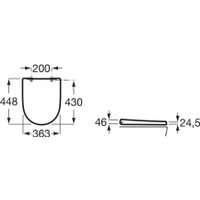 Унитаз подвесной Roca Ona Rimless 346687000+801E12001 с пневмокрышкой Supralit 46687000+801E12001