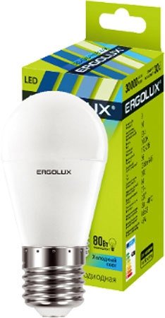 

Светодиодная лампочка Ergolux LED G45 E27 9 Вт 4500 К