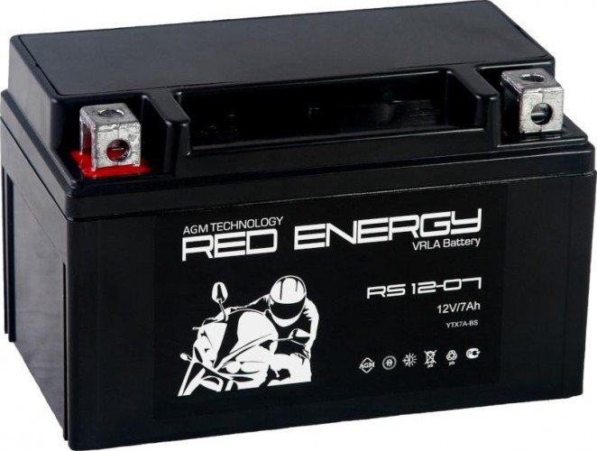 

Мотоциклетный аккумулятор Red Energy RS 12-07 (7 А·ч)