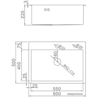 Кухонная мойка Gerhans K36050 (сатин)