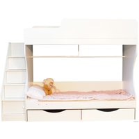 Двухъярусная кровать Красная звезда Р443 Капризун 6 180x80 (белый)