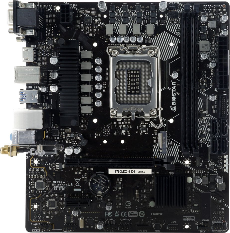 

Материнская плата BIOSTAR B760MX2-E D4 Ver. 6.0