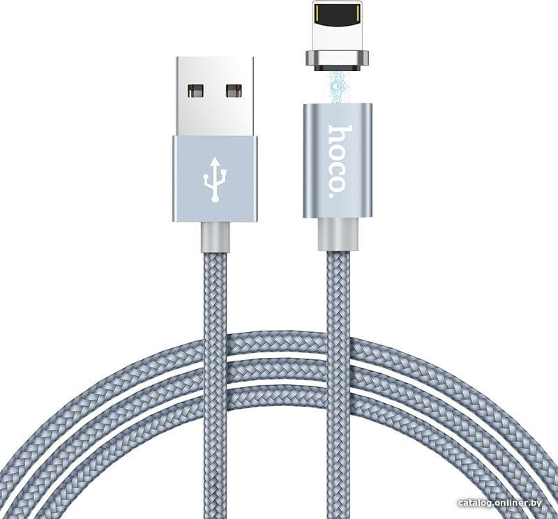 Кабель Hoco U40A Lightning (светло-серый)