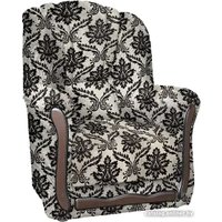 Интерьерное кресло Асмана Анна-1 (вензель коричневый/рогожка)