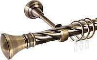 

Карниз для штор АС ФОРОС Grace D25К составной + наконечники Колокол (3м, антик)