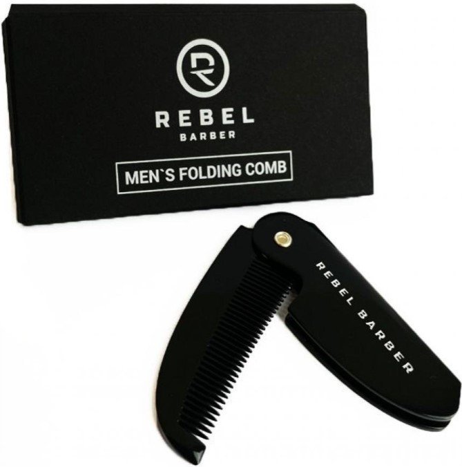 

Расческа/гребень для бороды и усов Rebel Barber Folding Moustache Comb