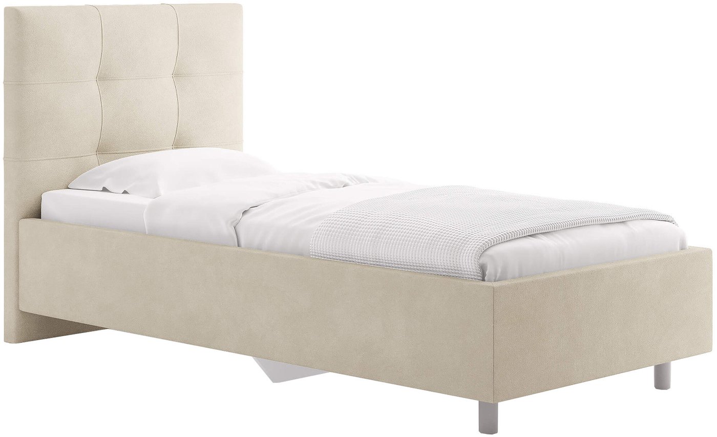 Кровать Сонум Caprice 90x200 (замша кремовый)