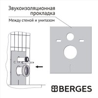 Унитаз подвесной Berges Wasserhaus Floe S Rimless + АТОМ 410 AT-043336 (с сиденьем)