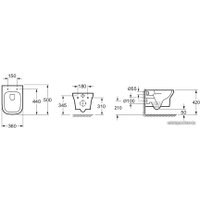 Унитаз подвесной Lavinia Boho Bristol Rimless 21010007 (чаша, пневмокрышка, шум-я)