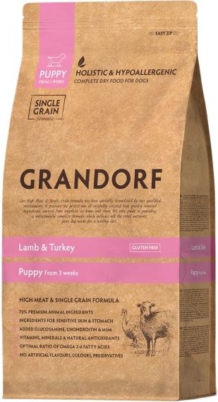 

Сухой корм для собак Grandorf Lamb & Turkey Puppy (с ягненком и индейкой) 1 кг