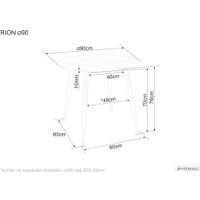 Кухонный стол Signal Rion 90 (травертин кашемир)