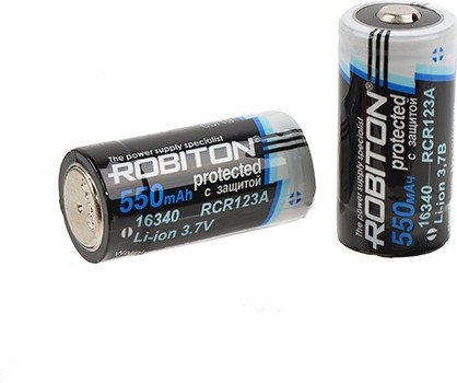 

Аккумулятор Robiton 16340 550 mAh 1 шт.