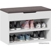 Банкетка Трия Тип 11 (белый ясень/велюр серый)