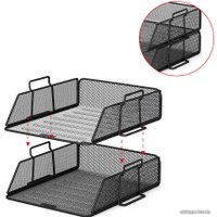 Лоток для бумаг Erich Krause Compass Classic метал. 22517 (черный)