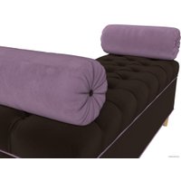 Банкетка Лига диванов Глория 113680 (микровельвет коричневый/сиреневый/сиреневый)