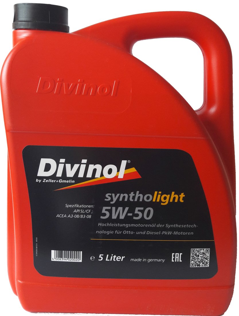 

Моторное масло Divinol Syntholight 5W-50 5л