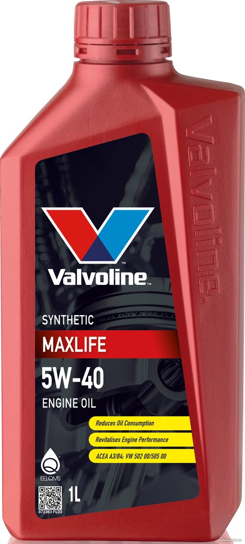Моторное масло Valvoline MaxLife Synthetic 5W-40 1л