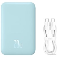 Внешний аккумулятор Baseus Magnetic Mini Air Wireless Fast Charge Power Bank 20W 6000mAh (голубой)