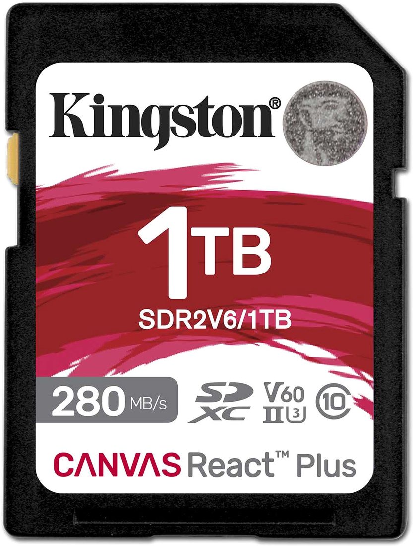

Карта памяти Kingston Canvas React Plus V60 SDXC 1TB