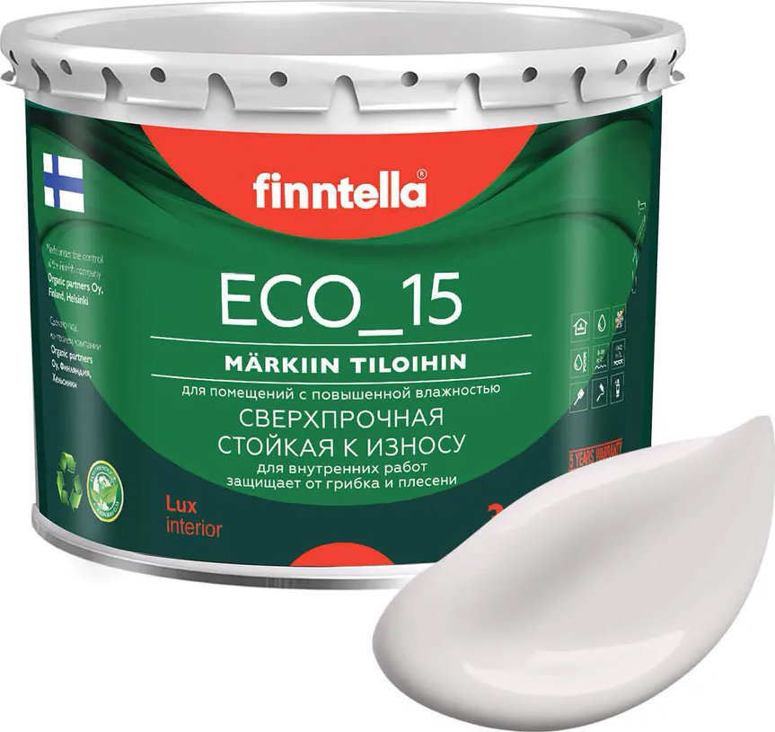 

Краска Finntella Eco 15 Hoyrya F-10-1-3-FL111 2.7 л (бледно-лиловый)