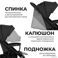 Коляска прогулочная «книга» Bubago Model One 2024 (черный)