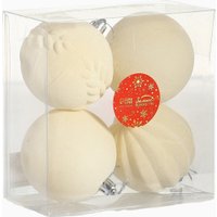 Елочная игрушка Зимнее волшебство Бархатный зной 10514184 (4шт, белый)