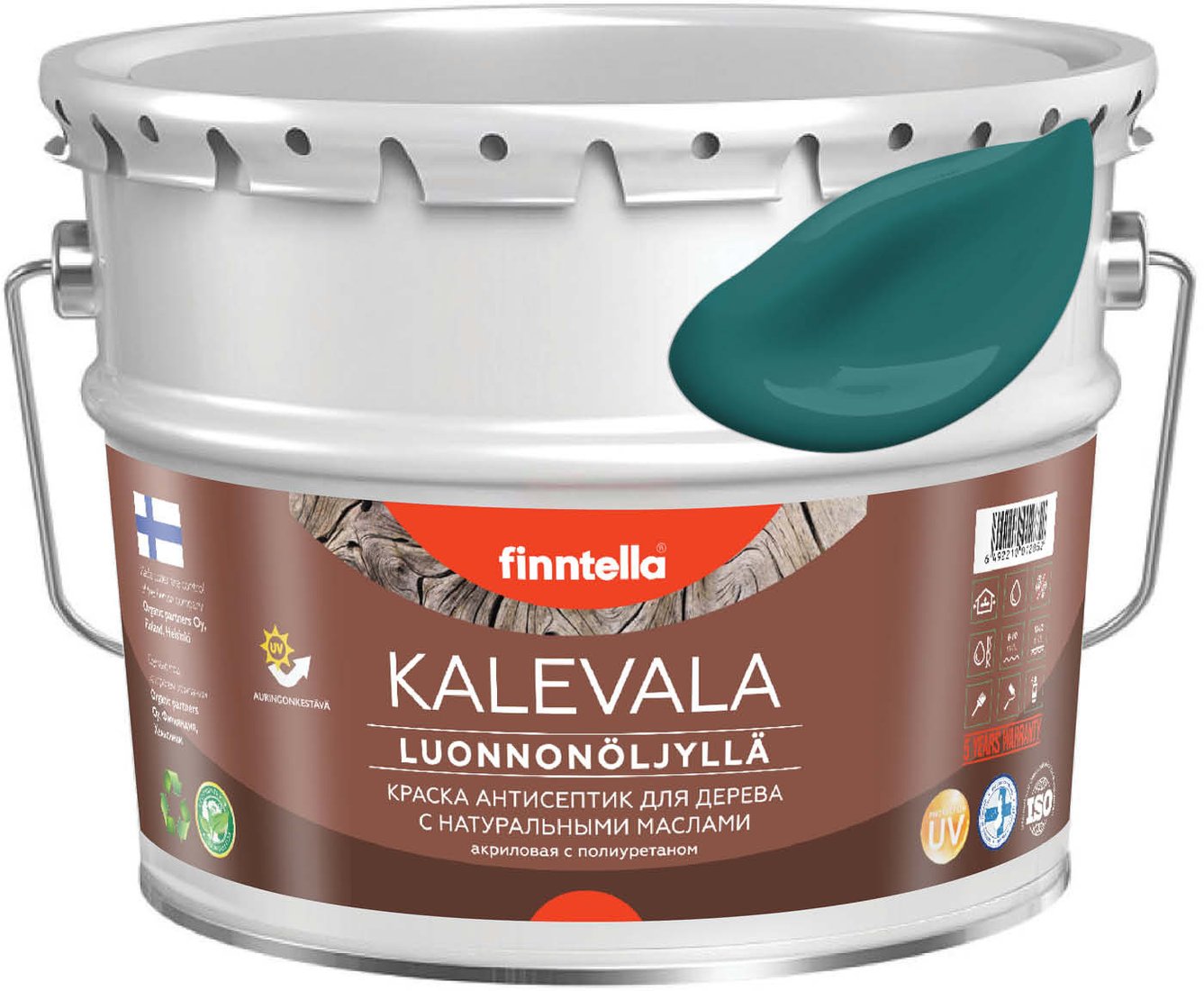 

Краска Finntella Kalevala Malakiitti F-13-1-9-FL035 9 л (бирюзовый)