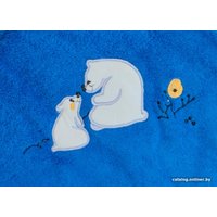 Полотенце с капюшоном Goodness Детское 100x100 (синий/зебра)