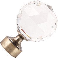 

Наконечник для карниза АС ФОРОС Кристалл D25 (антик)