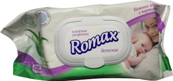 Влажные салфетки Romax с экстрактом Алое (100 шт)