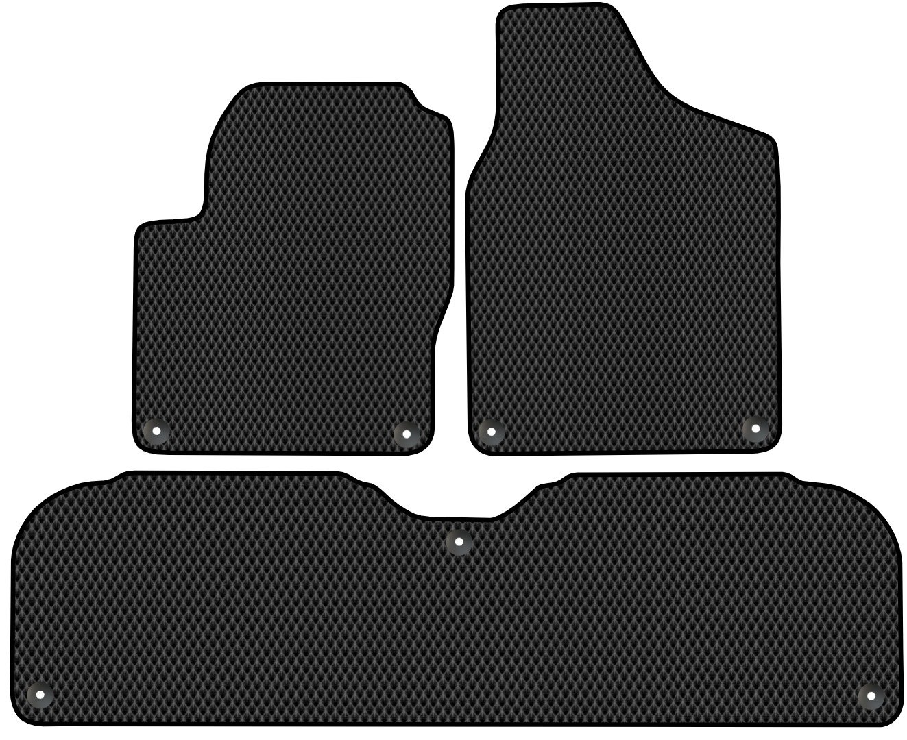 

Комплект ковриков для авто Alicosta Volkswagen Sharan II (минивэн / 7N1) 2010 - 2015 (черный, ромб)