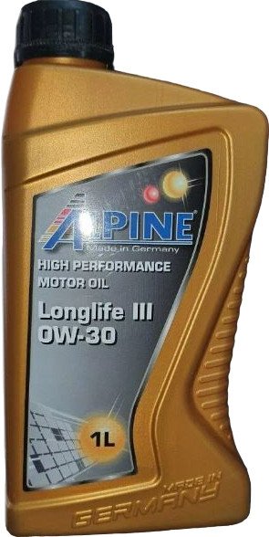 Моторное масло Alpine Longlife III 0W-30 1л