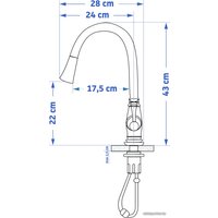 Смеситель Rea Deco REA-B0182 (ченый)