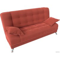 Диван Лига диванов Анна 110679 (микровельвет, коралловый)