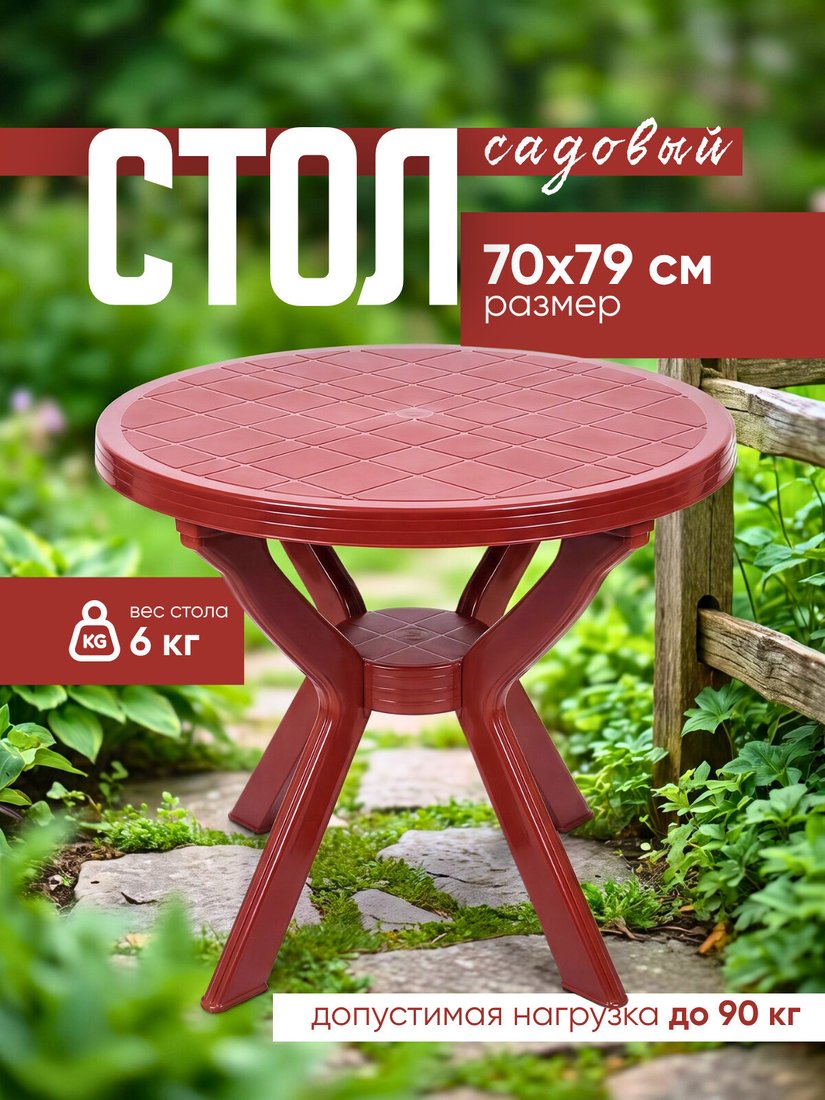 Садовый стол Mega-Plast Mezzo (красный)