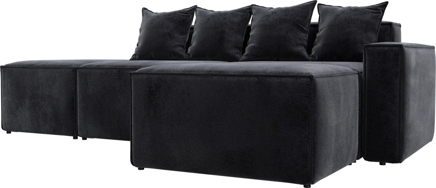 

Угловой диван Лига диванов Лига-063 угол правый 129796 (велюр Tower 11 темно-серый)