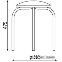 Табурет Nowy Styl Chico chrome (V 02)