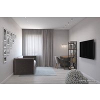 Стеллаж Hype Mebel Квадро 50x170 (черный/дуб галифакс олово)