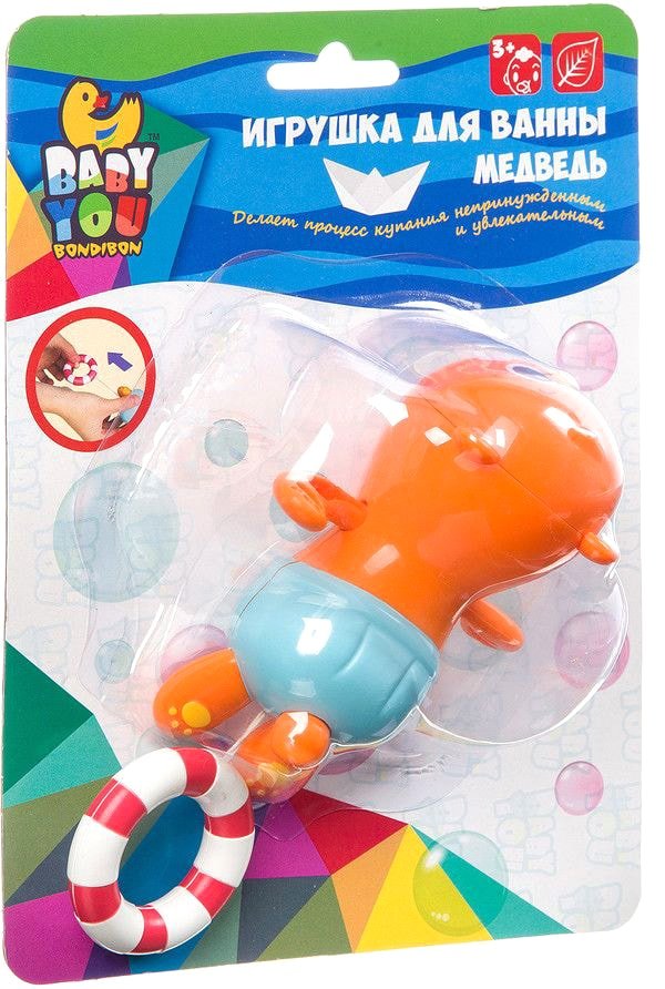 

Игрушка для ванной Bondibon Плавающий медведь ВВ3221