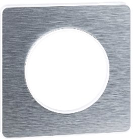 Рамка Schneider Electric Odace S52P802J (матовый алюминий)