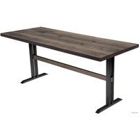 Кухонный стол Buro7 Двутавр 180 (классика, дуб мореный/черный)