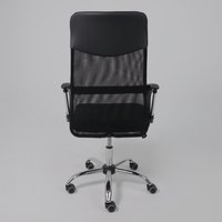 Офисное кресло AksHome Aria (ткань/сетка/экокожа, черный)