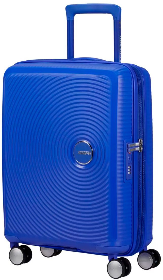 

Чемодан-спиннер American Tourister SoundBox Cobalt Blue 55 см